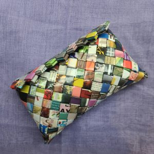 Çok Renkli, Kapaklı Clutch Çanta