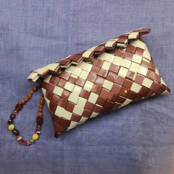 Bordo Renkli Kapaklı Clutch Çanta - Görsel 3