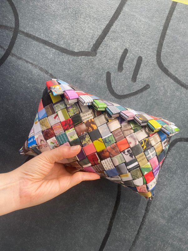 Çok Renkli, Kapaklı Clutch Çanta - Görsel 3